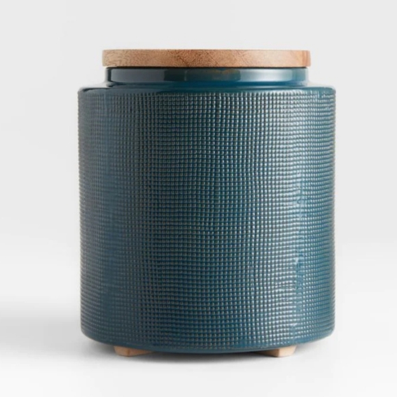 Crate and Barrel Ena Blue Canisters, Set Of 2, Medium and Small, NWT - Picture 2 of 16